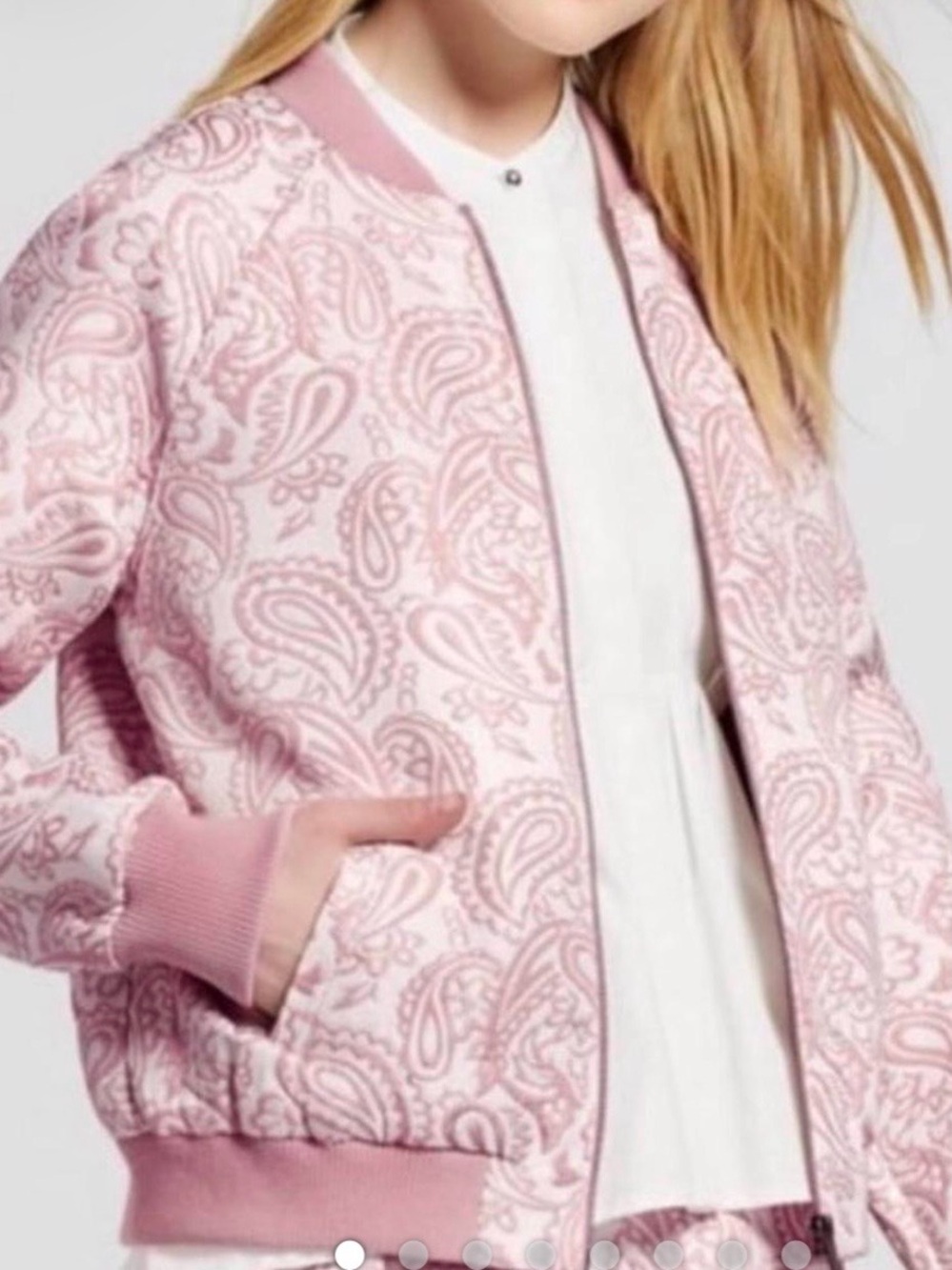 Target Light Pink Paisley Bomber Jacket